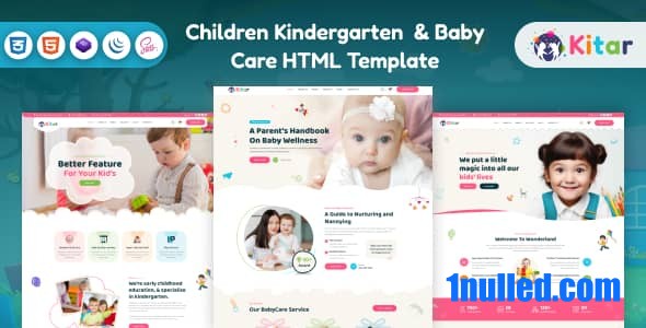 Kitar Nulled - HTML-шаблон по уходу за детьми в детском саду