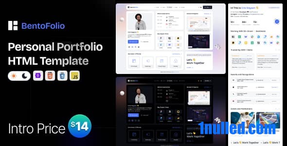 Bentofolio Nulled - HTML-шаблон личного портфолио