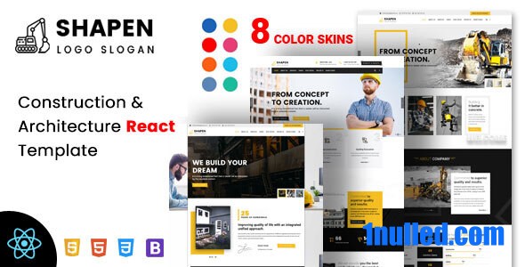 Shapen v2.0 Nulled - Шаблон React для строительства