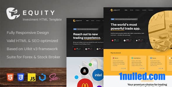 Equity Nulled - HTML-шаблон для инвестиций и форекса