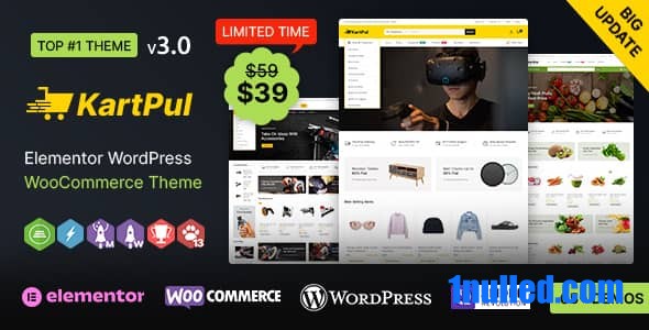 KartPul WP v3.0.1 Nulled - Многоцелевая тема WooCommerce Elementor