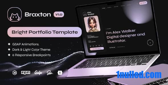 Braxton Nulled - HTML-шаблон резюме для личного портфолио