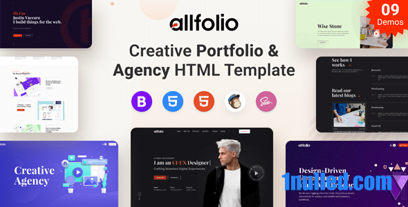 Allfolio Nulled - HTML-шаблон агентства творческого портфолио