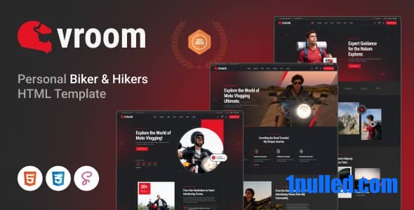 VROOM Nulled - Персональный HTML-шаблон для байкеров и туристов