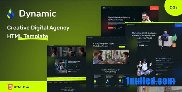 Dynamic Nulled - HTML-шаблон креативного цифрового агентства