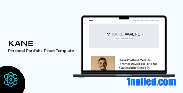 Kane Nulled - Шаблон React для личного портфолио