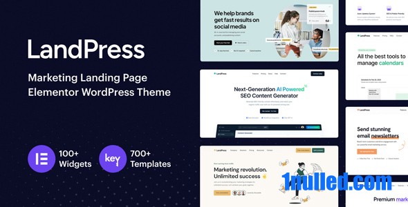 LandPress v1.1 Nulled - Тема Elementor WordPress для маркетинговой целевой страницы