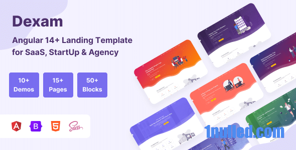 Dexam v3.0.0 Nulled - Angular 14+ Bootstrap 5 SaaS, целевая страница стартового продукта