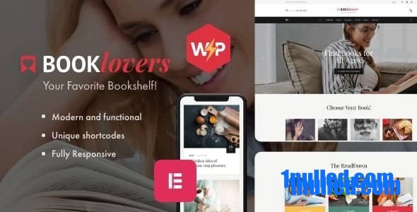 Booklovers v2.13 Nulled - Тема WordPress для книжного магазина издательства + RTL