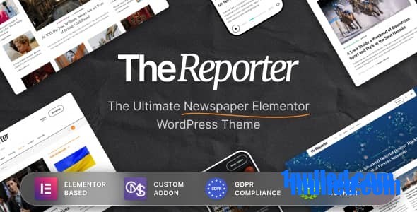 The Reporter v1.0.10 Nulled - Редакционная тема WordPress для газет