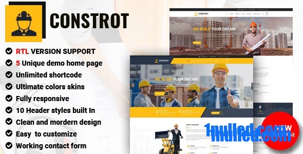 Constrot Nulled - Строительный HTML-шаблон