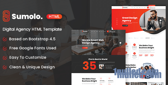 Sumolo Nulled - HTML-шаблон цифрового агентства