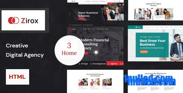 Zirox – Creative Digital Agency HTML Template - 