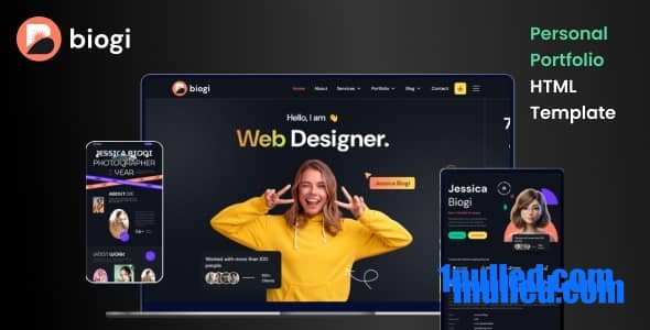 Biogi Nulled - HTML-шаблон личного портфолио