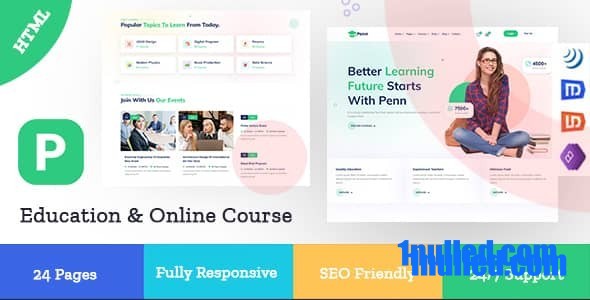 Penn Nulled - HTML-шаблон образовательного онлайн-курса