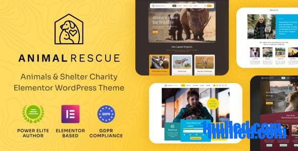 Animal Rescue v1.0.7 Nulled - Тема WordPress для приюта и благотворительности