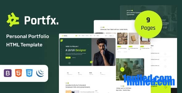 Portfx Nulled - HTML-шаблон личного портфолио