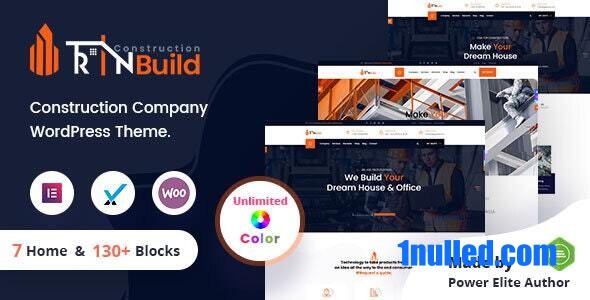 RinBuild v2.0.0 Nulled - Тема WordPress для строительной компании + RTL