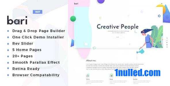 Bari v2.2 Nulled - Портфолио и SEO / Тема WordPress для цифровых агентств