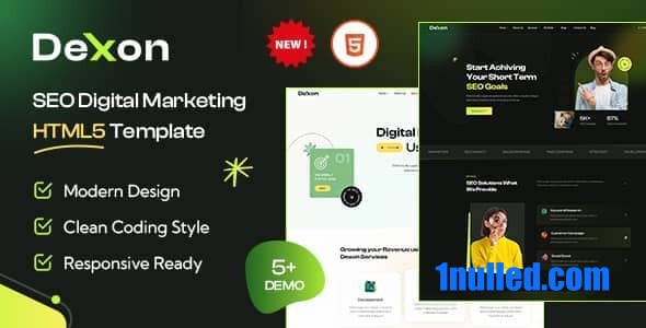 Dexon Nulled - HTML5-шаблон SEO для агентства цифрового маркетинга