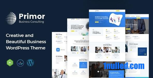 Primor v2.3 Nulled - Тема WordPress для бизнес-консалтинга