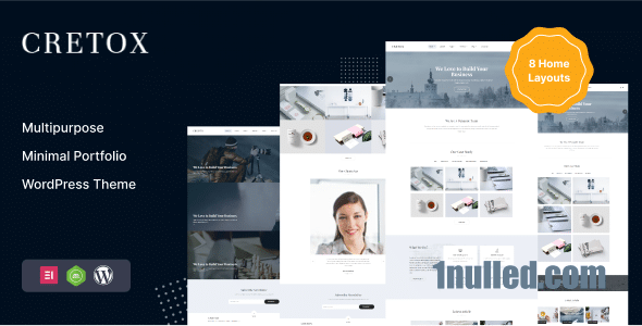 Cretox v3.0.0 Nulled - Многоцелевая тема WordPress для минимального портфолио