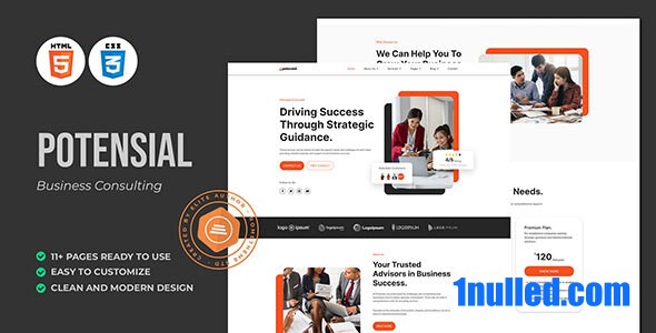 Potensial Nulled - HTML-шаблон бизнес-консалтинга