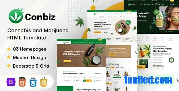 Conbiz Nulled - HTML-шаблон медицинской марихуаны и масла CBD