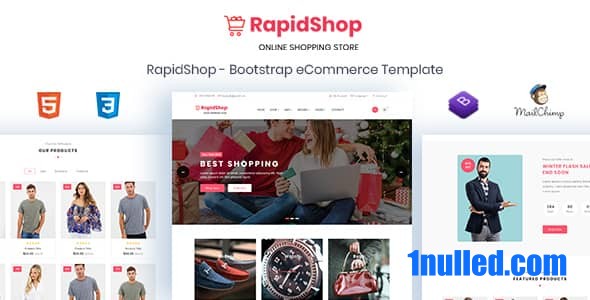 RapidShop Nulled - HTML-шаблон начальной загрузки электронной коммерции