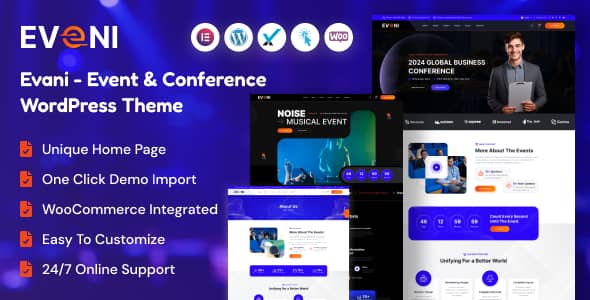 Eveni v1.0.0 Nulled - WordPress тема для конференций