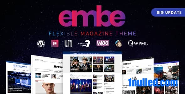 EmBe v2.2.0 Nulled - Гибкая тема WordPress для журналов