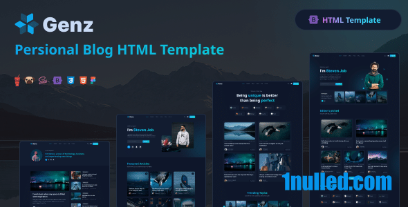 Genz v3.0 Nulled - HTML-шаблон творческого личного блога / портфолио