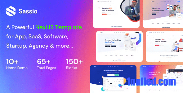Sassio v2.0 Nulled - Шаблон NextJS для приложения SaaS