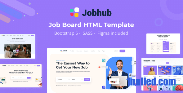 Jobhub v1.2 Nulled - HTML-шаблон сайта вакансий