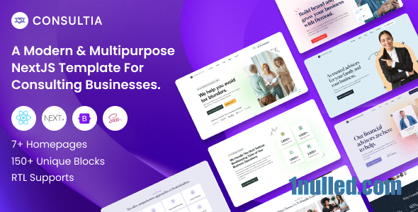Consultia Nulled - Многоцелевой бизнес-консалтинг Шаблон NextJS