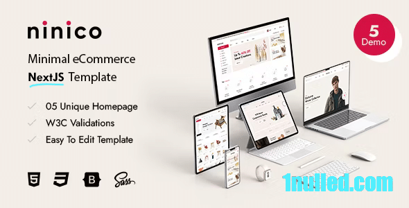 Ninico Nulled - Минимальный шаблон NextJS для электронной коммерции