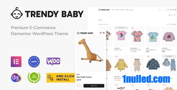 Trendy Baby v1.0.2 Nulled - Тема WordPress для детского и детского магазина