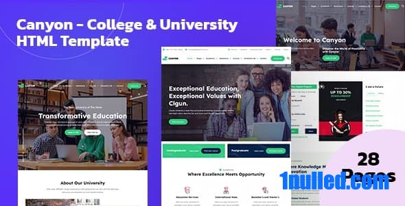 Canyon Nulled - HTML-шаблон «Колледж, университетское образование»