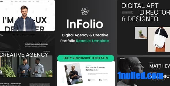 Infolio Nulled - Шаблон Reactjs для креативного портфолио цифрового агентства