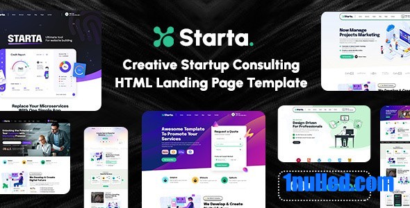 Starta Nulled - HTML-шаблон целевой страницы креативного стартап-агентства, консалтинга