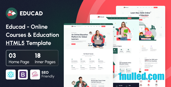 Educad Nulled - Онлайн-курсы Образовательный HTML5-шаблон