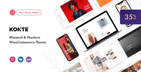 Konte v2.3.11 Nulled - Минимальная современная тема WooCommerce