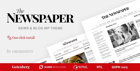 The Newspaper v1.1.9 Nulled - Редакционная тема WordPress для журнала новостей