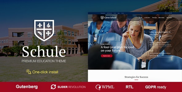 Schule v1.1.9 Nulled - Тема школьного образования