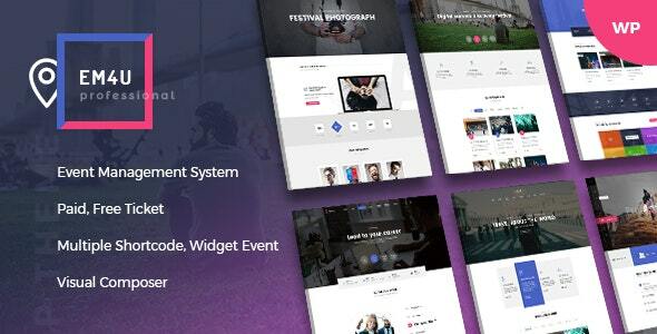 EM4U v1.7.5 Nulled - Тема WordPress «Мероприятия» для бронирования билетов