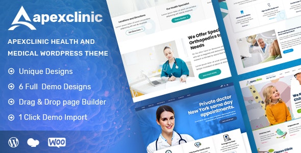 ApexClinic v1.3.4 Nulled - Медицинская тема здоровья