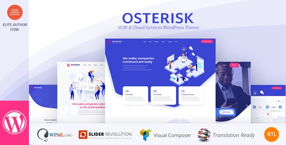 Osterisk v3.0 Nulled - Тема WordPress для облачных сервисов VOIP