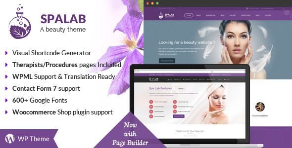 Spa Lab v5.9 Nulled - WordPress тема для салона красоты