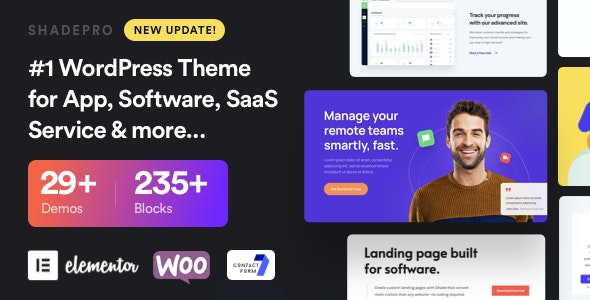 ShadePro v3.6.5 Nulled - Стартап SaaS WordPress тема