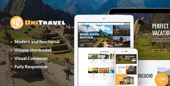 UniTravel v1.3.0 Nulled - Тема WordPress для туристического агентства и туристического бюро